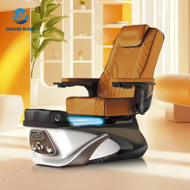 Custom Color Multi Function Magnetic Jet Foot Massage Pedicure Chair With Plumbing Electric Spa Chair For Pedicure