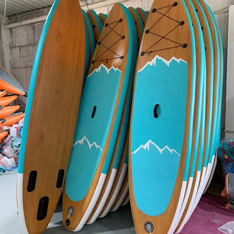 

Latest Design Wood Style Sup Boards Inflatable Paddle Inflatable Sup Board Adventure Sup Board For Surfing