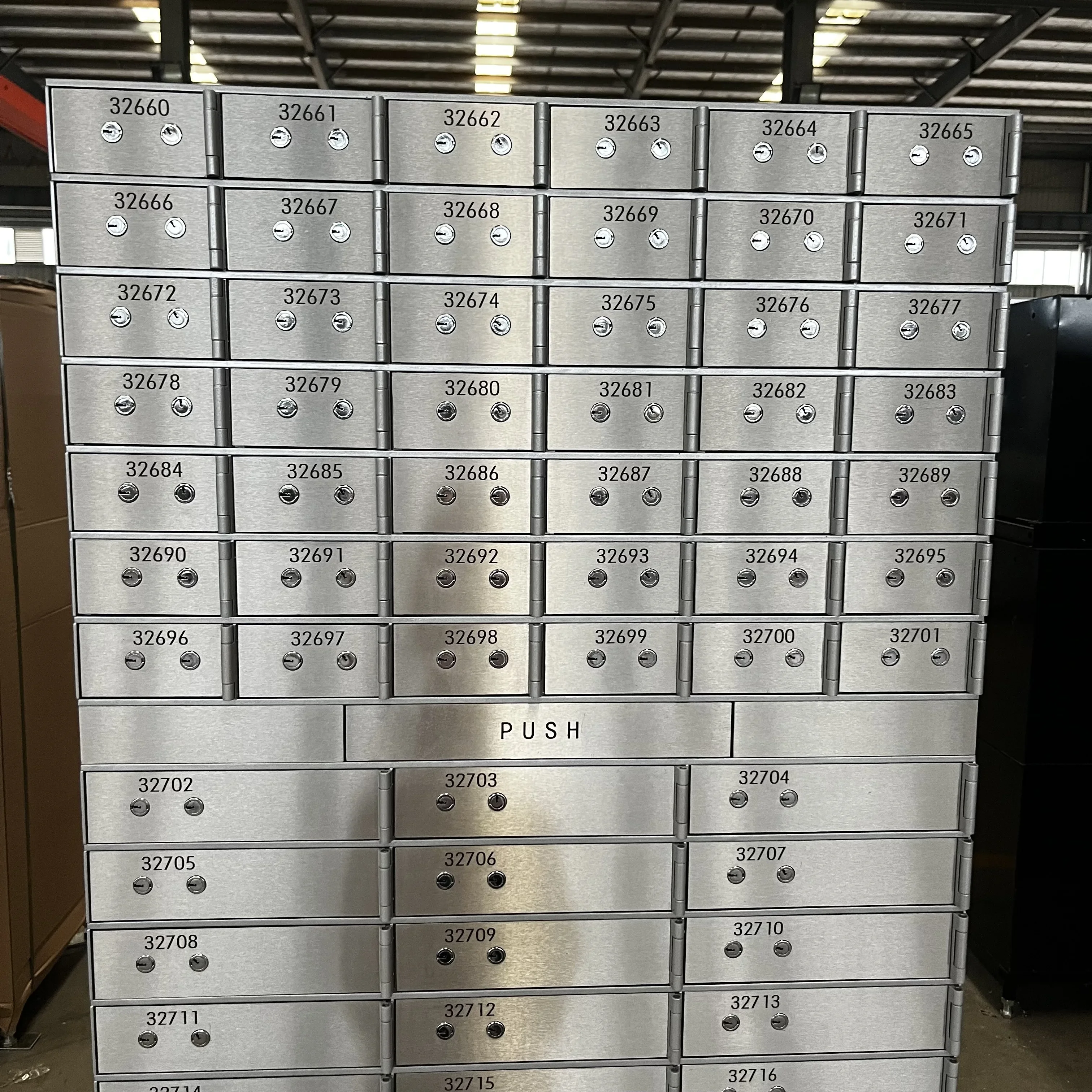 Bank Use High Security Vault Safety Deposit Box with Dual Key Locks