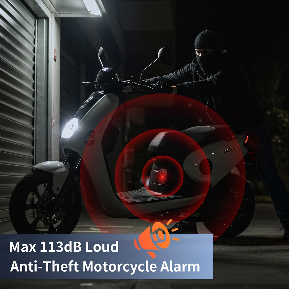 Electop 113db Ebike Сигнализация Вибрационный датчик движения Сигнализация с дистанционной противоугонной системой оповещения для Ebike Scooter со светодиодной подсветкой
