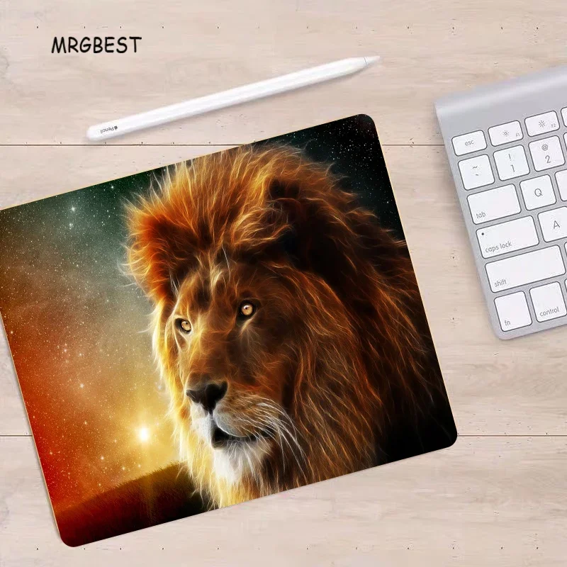 

MRGBEST Mouse Pad Small 22X18/25X20/29X25CM with High Quality Soft Rubber Lion Pattern Pads Game Accesroies Decorate Table