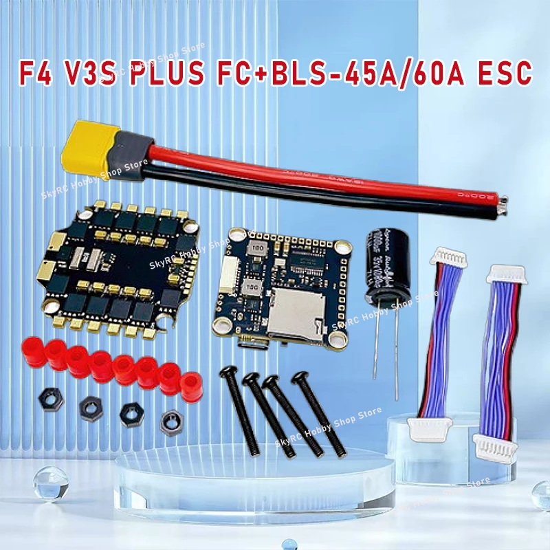 F405 Flight Controller / F4 V3S Plus FC + 60A 4in1 BLheli_S ESC Stacks 30.5*30.5mm For RC FPV Racer Drone
