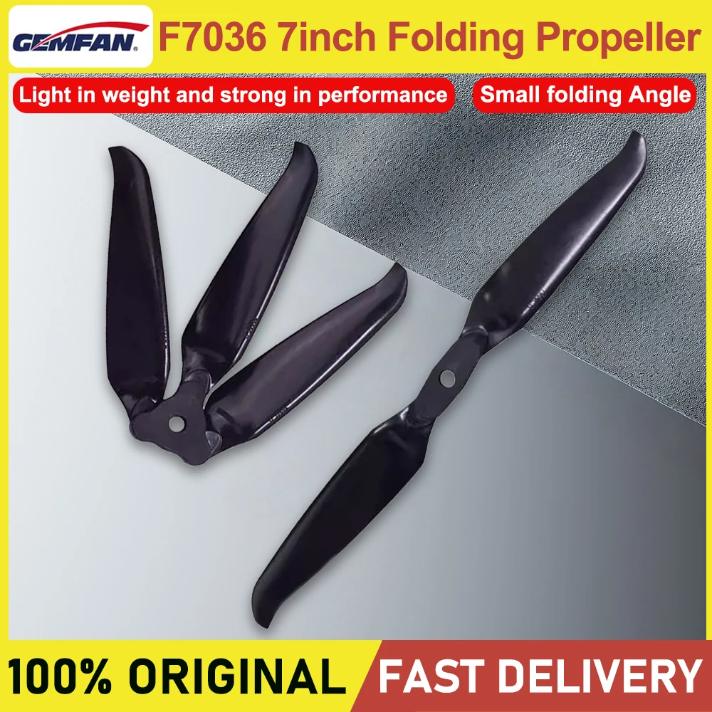 2 Paar Gemfan F7036 7-Zoll-Faltpropeller 2CW + 2CCW 2-Blatt/3-Blatt Glasfaser-Nylon für FPV-Drohnen mit großer Reichweite