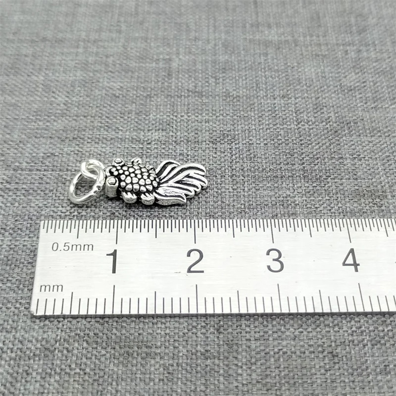 Fish Charm Double Sided in 925 Sterling Silver for Ocean Sea Bracelet and Necklace Making