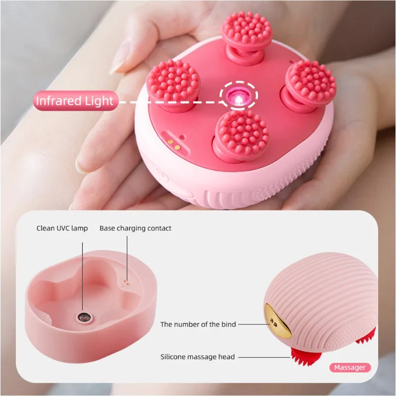 Electric Hair Stimulation Smart Automatic Best Electric Mini Pet Cat Head Massager Scalp Stress Relax for Headaches - view 6