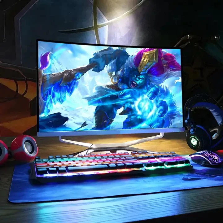 Werkseitig gebogener All-In-One 27-Zoll-Gaming-PC mit I7 16 GB DDR4 RAM Core I3-Prozessor Desktop-Computer