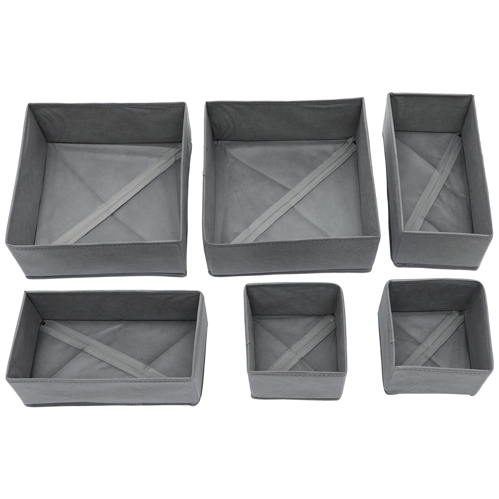 

6 Pcs Clothes Storage Box Boxes Underpants Drawer Organizer Cases Non-woven Fabric Foldable Baby Household