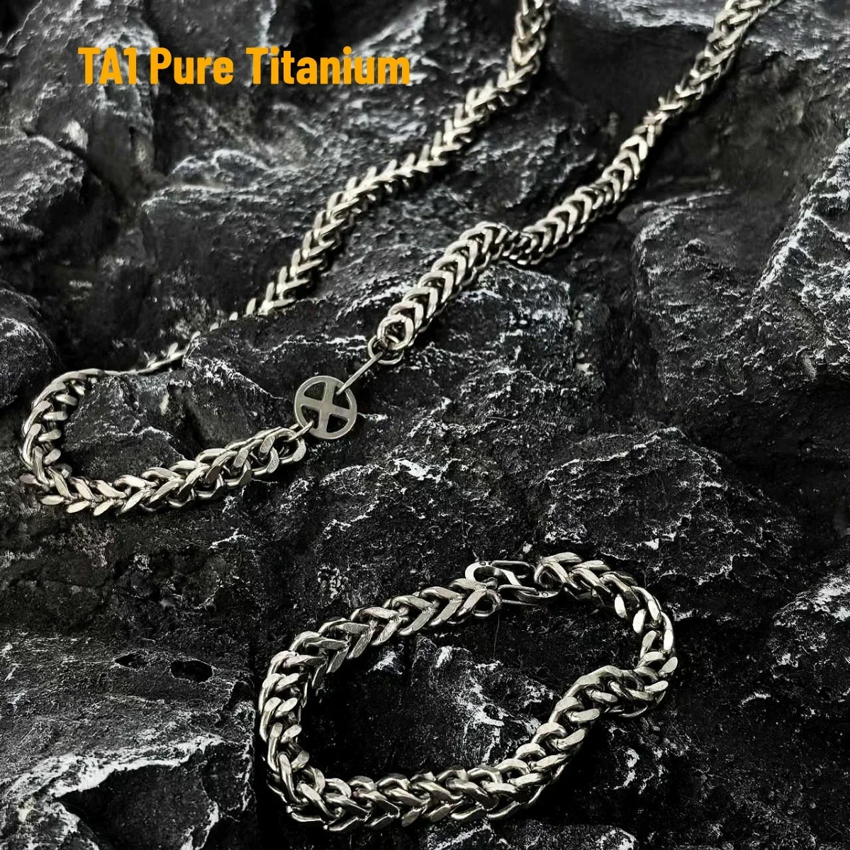 Ultra Light TA1 Pure Titanium Keel Chain Bracelet and Necklace for Men Women Skin Friendly Anti-Allergic Collarbone Ti Necklace