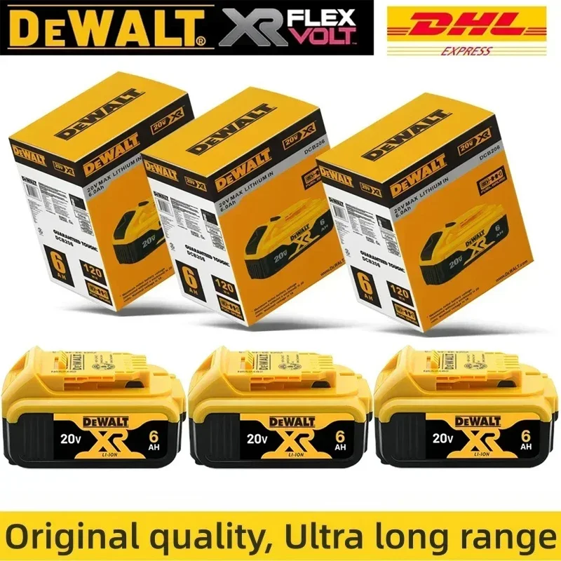 Original Dewalt 20V 6000mAh Power Tool Battery DCB206 DCB205 DCB200 DCF887 DCG405 DCD791 DCF922 DCF850 DCD805 Tool Battery