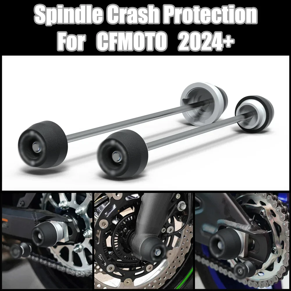 New Motorcycle Front Rear wheel Spindle Crash Protection For CFMOTO 675SR-R CF MOTO 675SR R 2024+