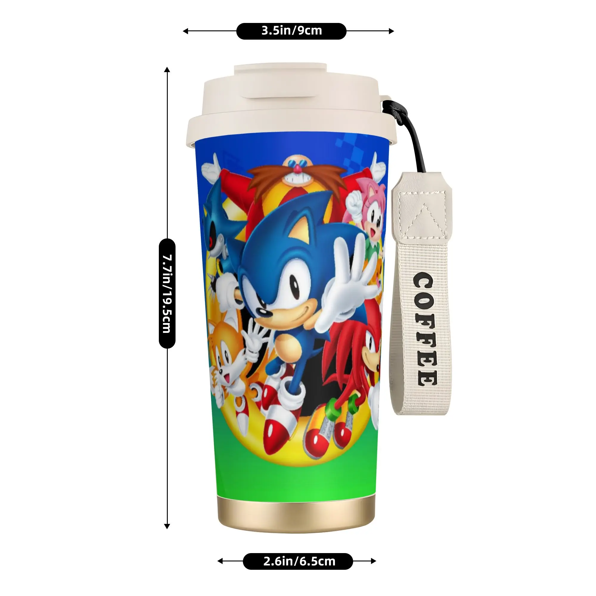 S-Shadow The Hedgehogs Stainless Steel Coffee Cup Cartoon Thermal Cup Travel Outdoor Mug Spill Proof view 3