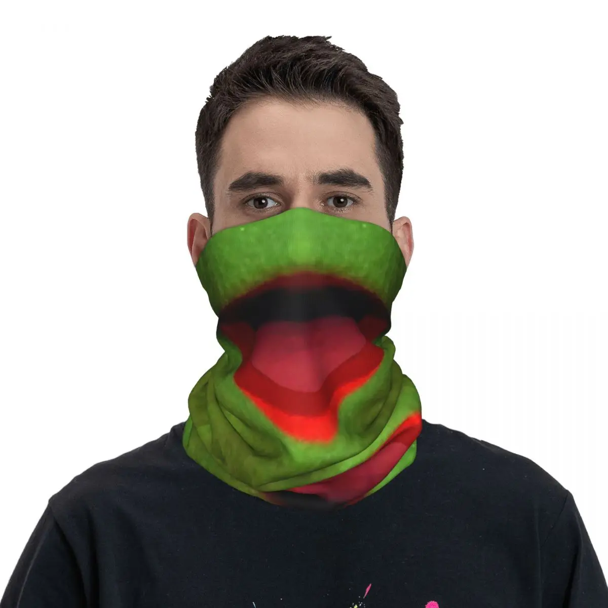 Kermit The Frog Bandana na szyję z nadrukiem Maska Szalik Ciepłe nakrycie głowy Jazda na rowerze Unisex Dorosły przez cały sezon