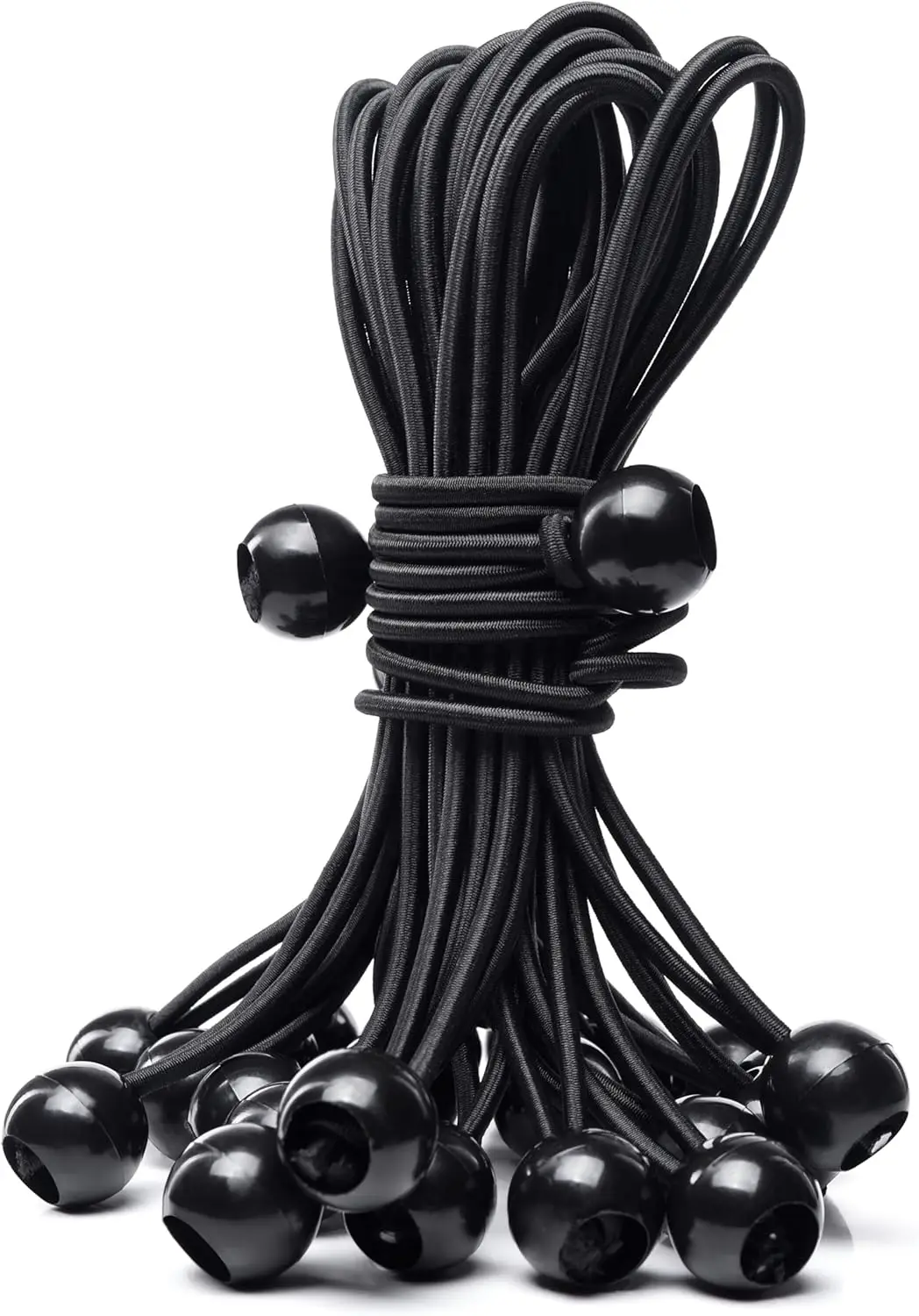 

25-Pack 8-Inch Ball Bungee Cords for Outdoor Camping, Tarps, Tents and Organizing
