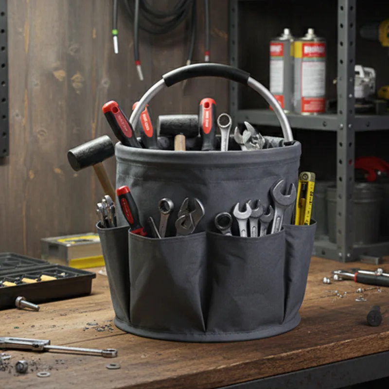 Thickened Oxford cloth tool bag, multifunctional electrician repair portable storage bag, hardware parts organizer, portable