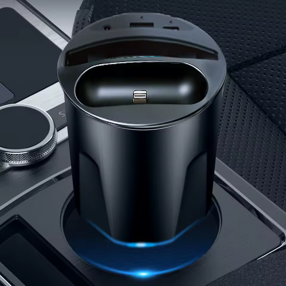 Car Wireless Charger installed in a luxury SUV.