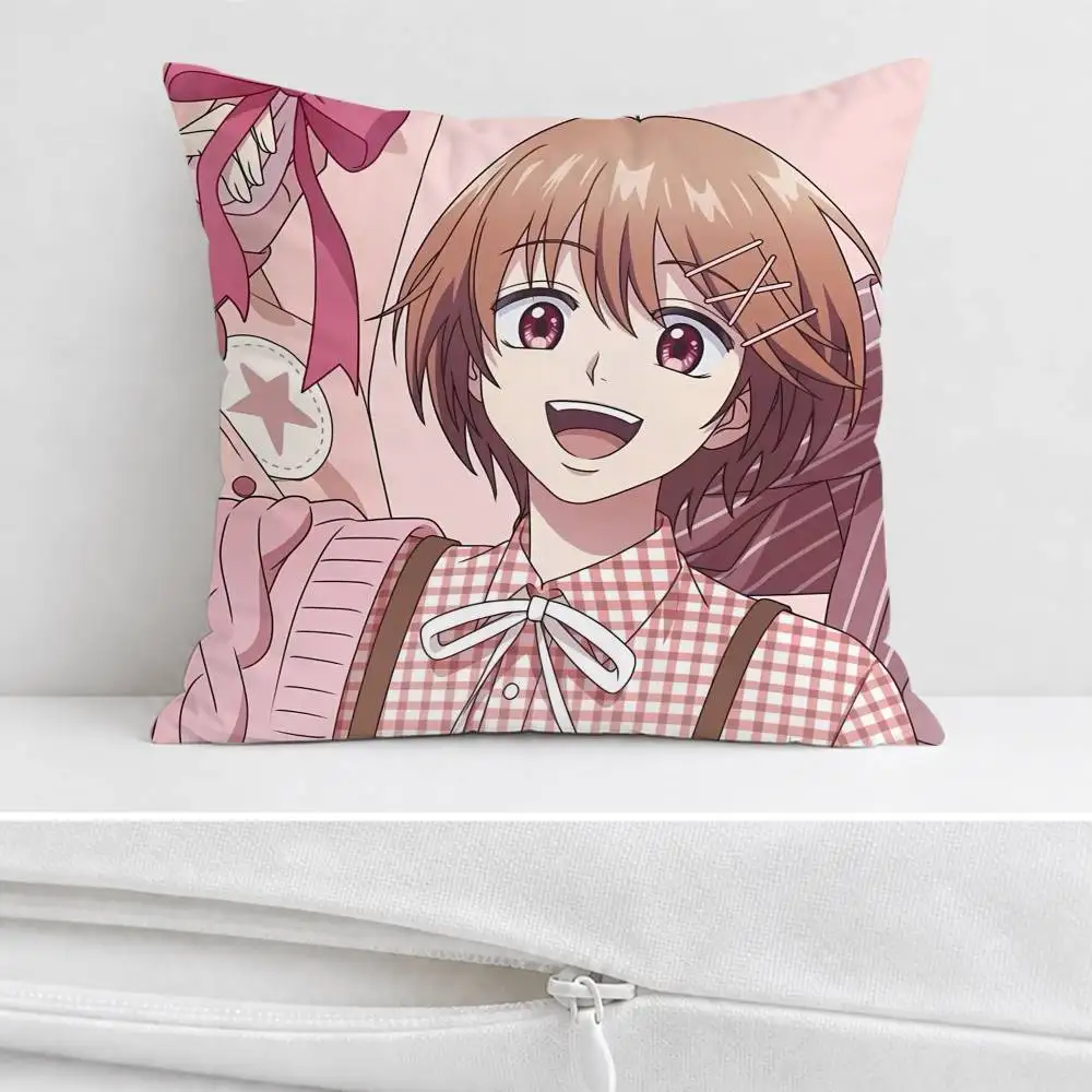 H-Hana Kimi Double-sided Printed Square Decorative Cushion Cover for Sofa Living Room Home Decor