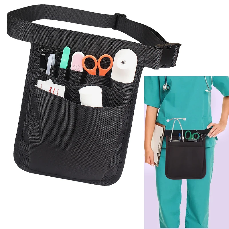 Поясной кошелек для медсестры, забавный Органайзер с несколькими карманами и регулируемым ремешком, портативный мешок-Органайзер
