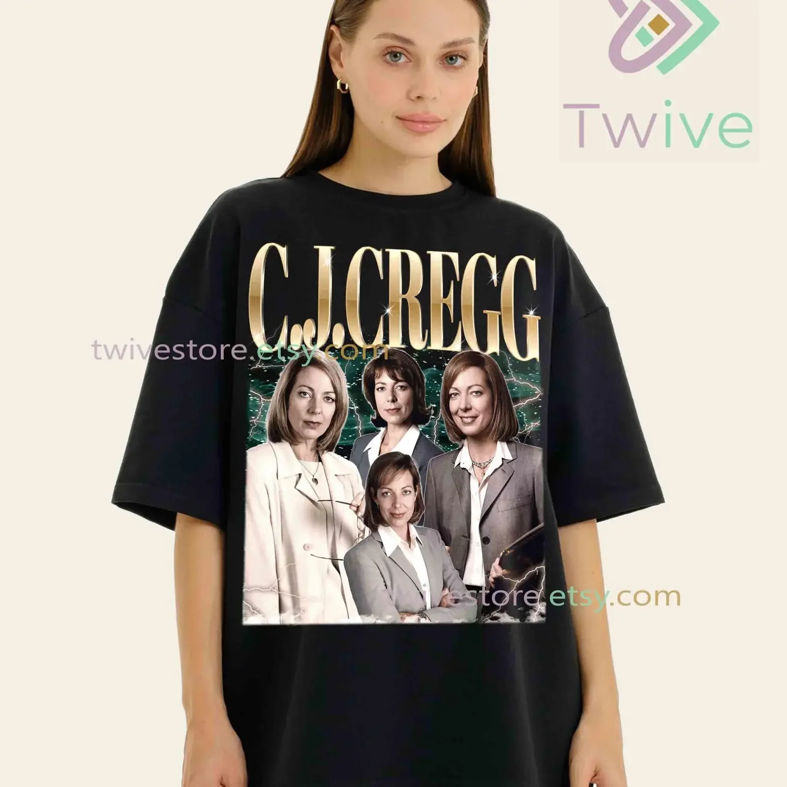Camiseta Vintage Cj Cregg Claudia Jean Merch The West Wing, estilo vintage, lavada, para hombre, ropa de diseñador transpirable y elegante