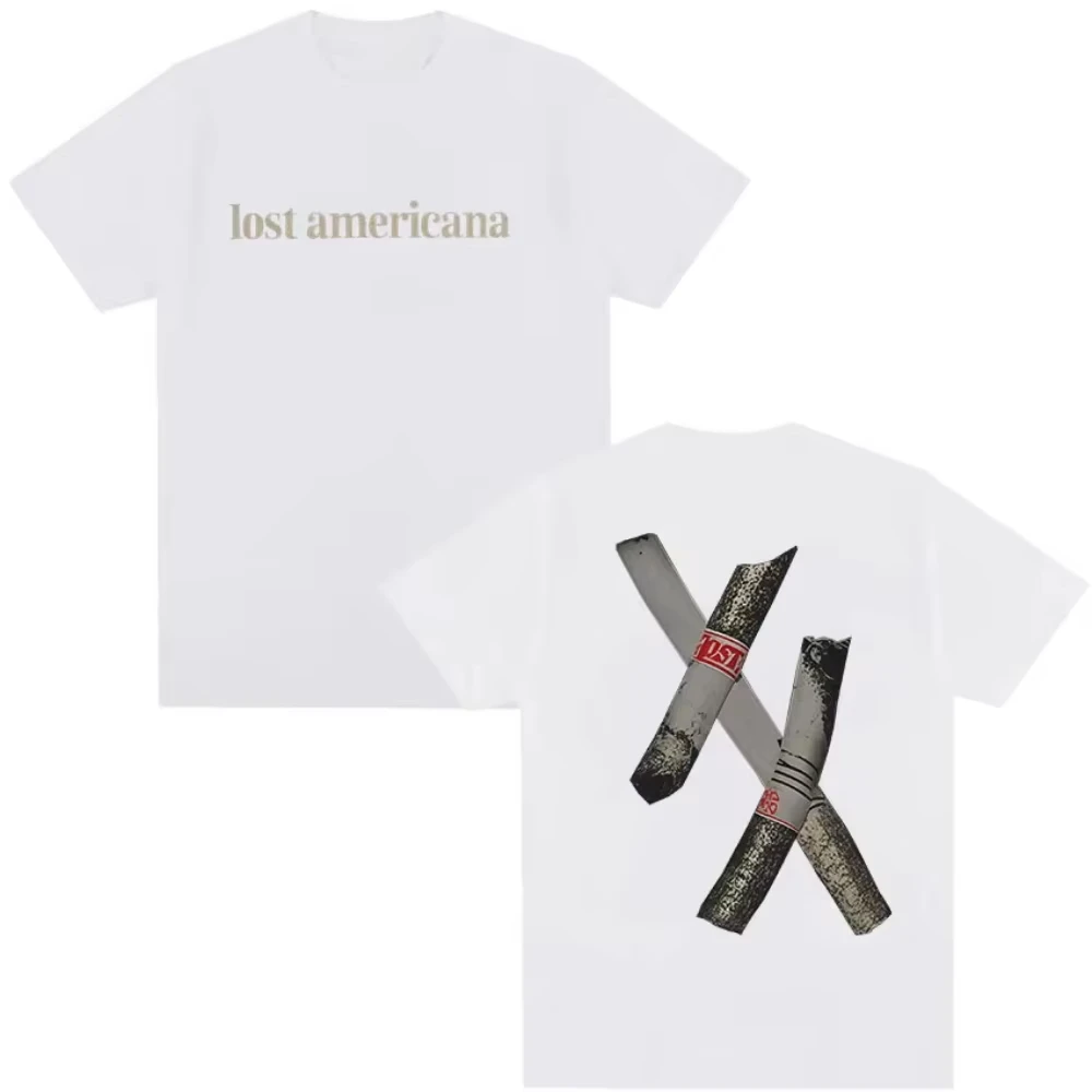 Rapper Machine Gun Kelly MGK Lost Americana Tour T-Shirts Hip Hop Fashion Suitable for Both Men and Women