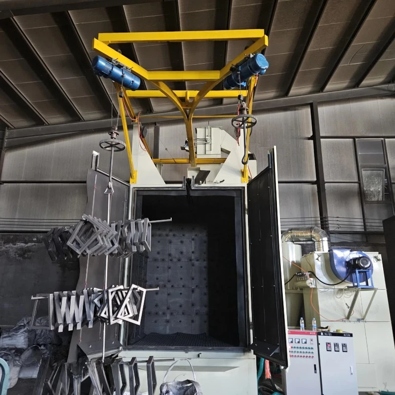 Industrial Hook Shot Blasting Equipment 1500KG Capacity with Cyclone Dust Collector High Efficiency Cleaning System Customized