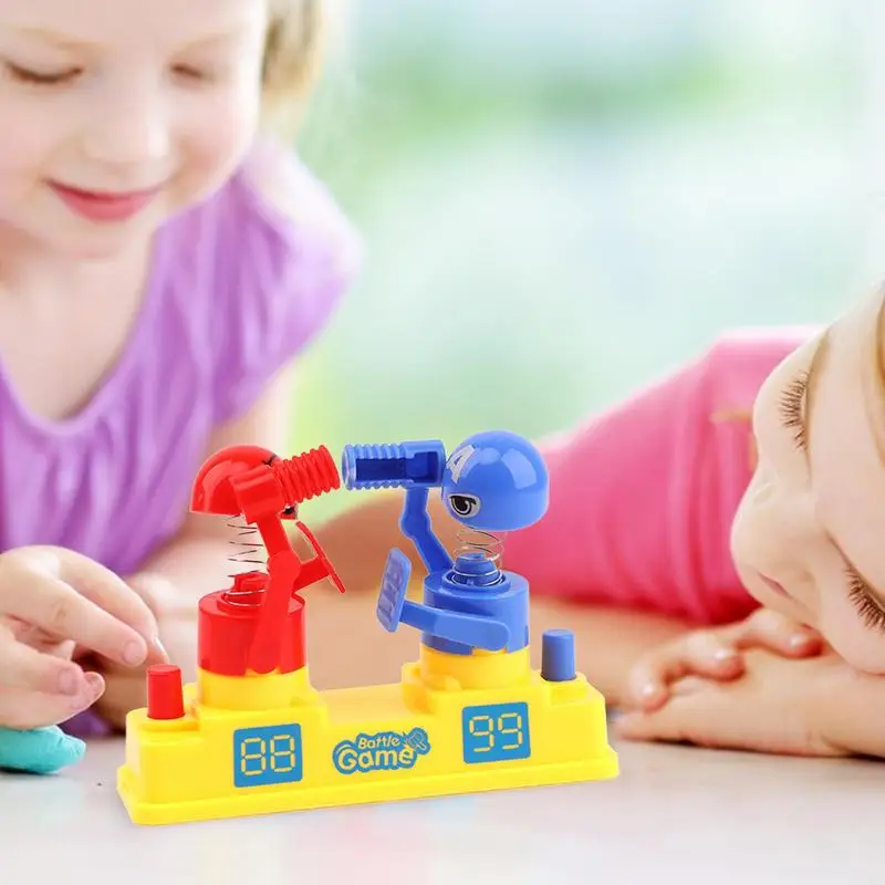 Table Boxing Game Battle Robot Mini Robot Fighting Toys Robot Boxing Portable Kid Bots Games Punching Birthday Gift