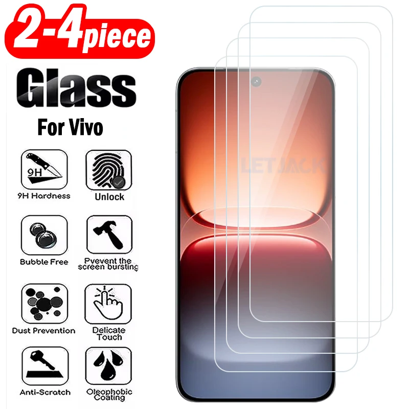 

2-4Piece Full Cover Tempered Glass for Vivo iQOO 15 13 Screen Protector for iQOO Z10 Z9 Turbo+ Pro Ultra Clear Protective Film