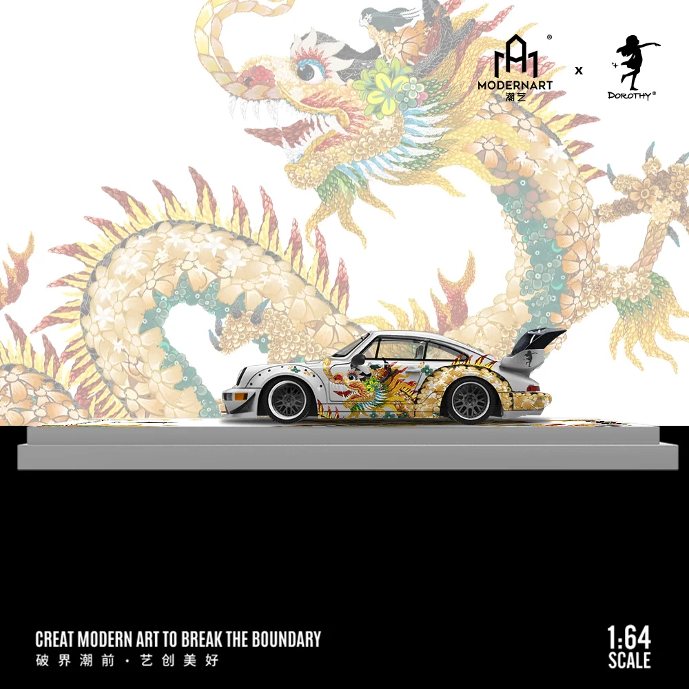 MOREART&Time Micro 1:64 RWB 964 Chinese Flower Dragon Racing 2024 limited edition gift