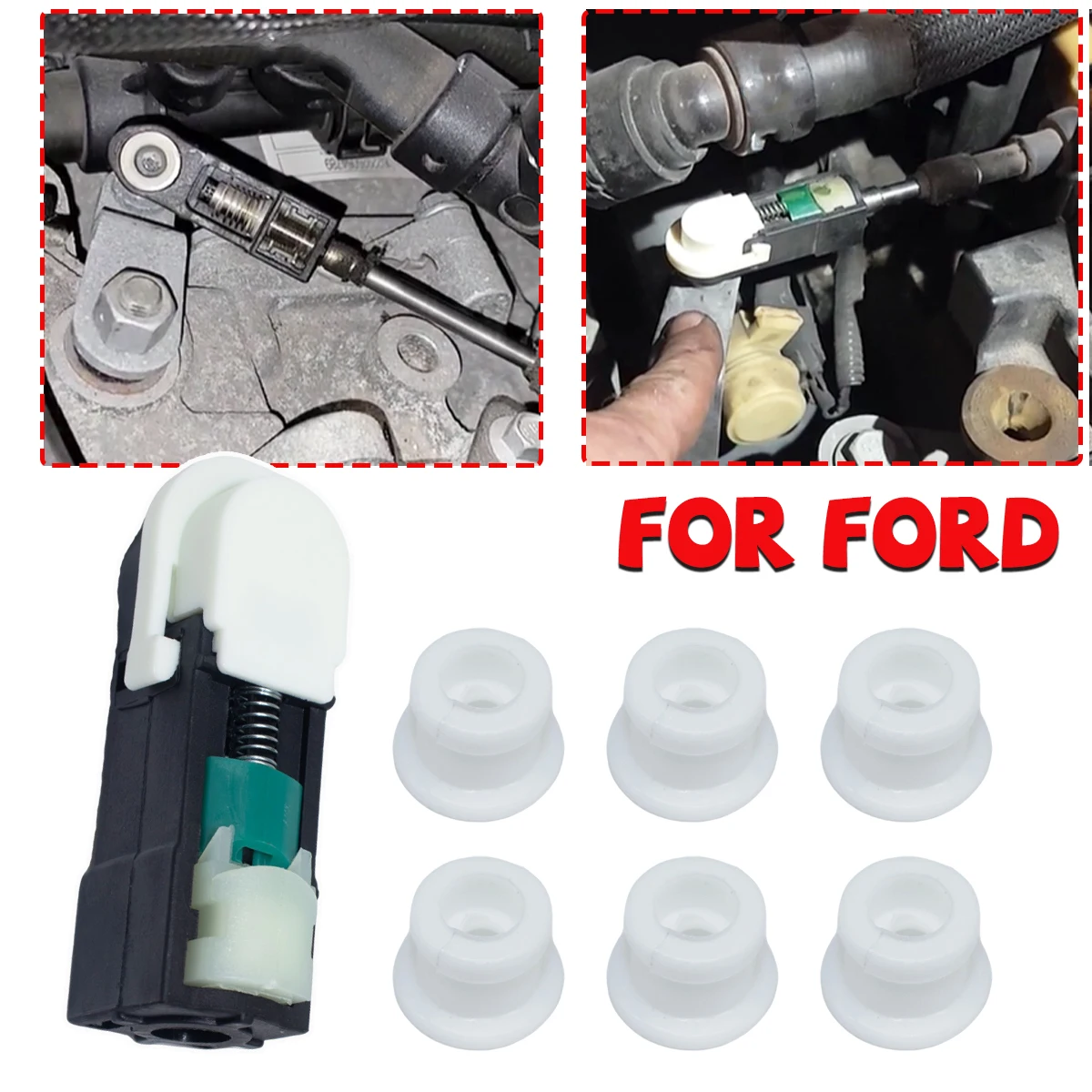 

Shifter Bushing Repair Kit For Ford Fusion Kuga Mondeo Shift Cable Linkage Sleeve Adjuster Connector End Cap For Lincoln MZK MKC