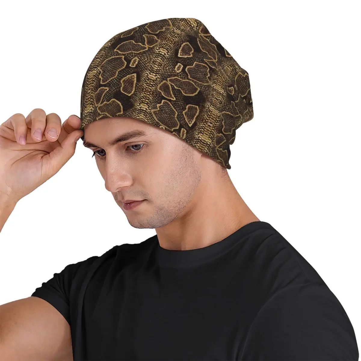 Snake Pattern Unisex Adult Beanies Caps Knitted Bonnet Hat Warm Hip Hop Autumn Winter Outdoor Skullies Hats