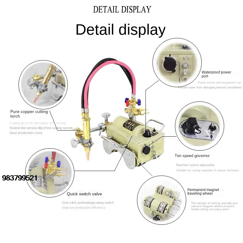 

Good Price CG2-11 plasma pipe gas cutting machine pipe beveling machine semi-automatic flame cutting machine magnetic pip
