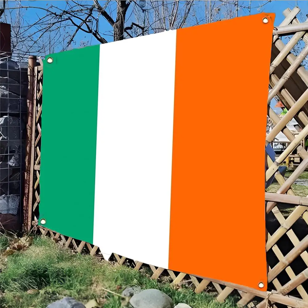 Ireland Flags Daily four ring borderless design indoor outdoor decor easy hang install