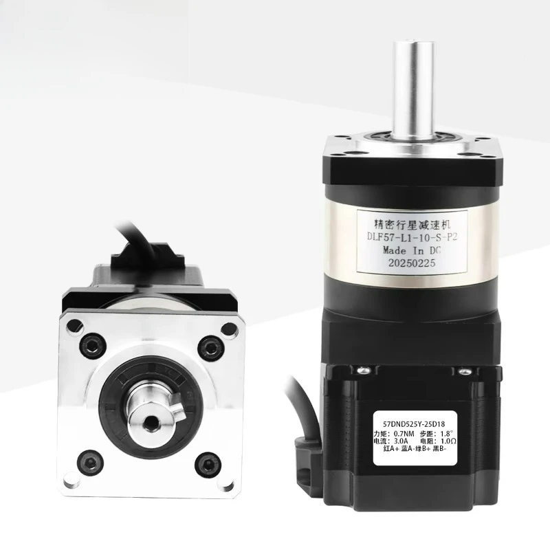57x57x45mm High Precision 2 Phase 1.8 Nema 23 Hybrid Stepper Motor Planetary Gearbox 5:1/10:1 Ratio DC 36V 0.7Nm CE ROHS