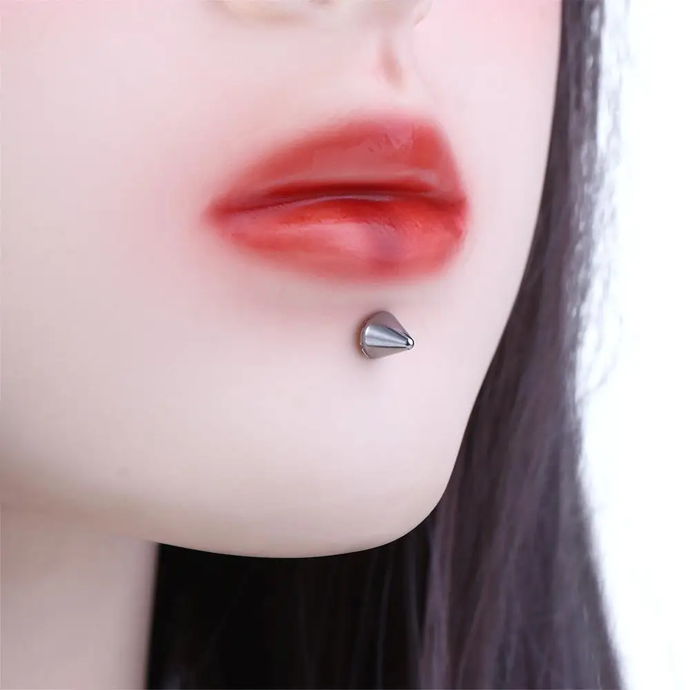 Body Jewelry No Piercing With Sticker Stainless Steel Men Fake Lip Stud Eyebrow Stud Set No Piercing Jewelry Ball Nose Ring