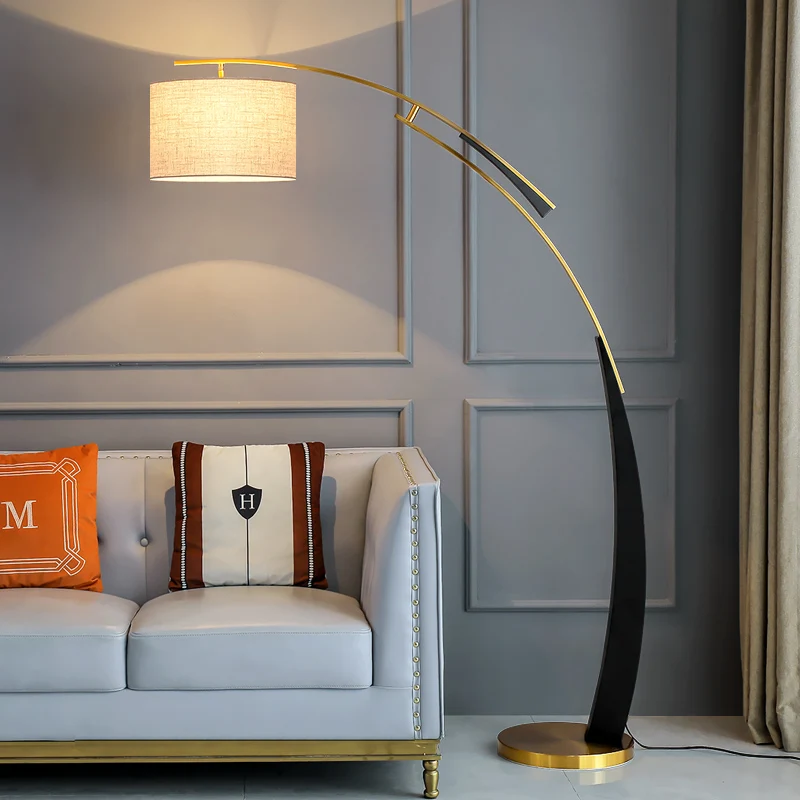 Nordic Living Room Sofa Floor Lamp Modern Simple Large Fish Standing Lamp for Bedroom Bedside Lamp LED Lighting Home Decoration