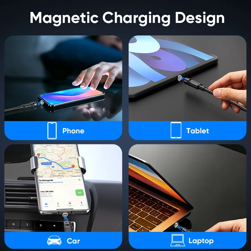 240W 5A USB C Magnetic Adapter,540° Rotation Adapter 9PIN Right Angle Magnetic Connector for iPhone 17/16/15/Ma-Book/Galaxy S24