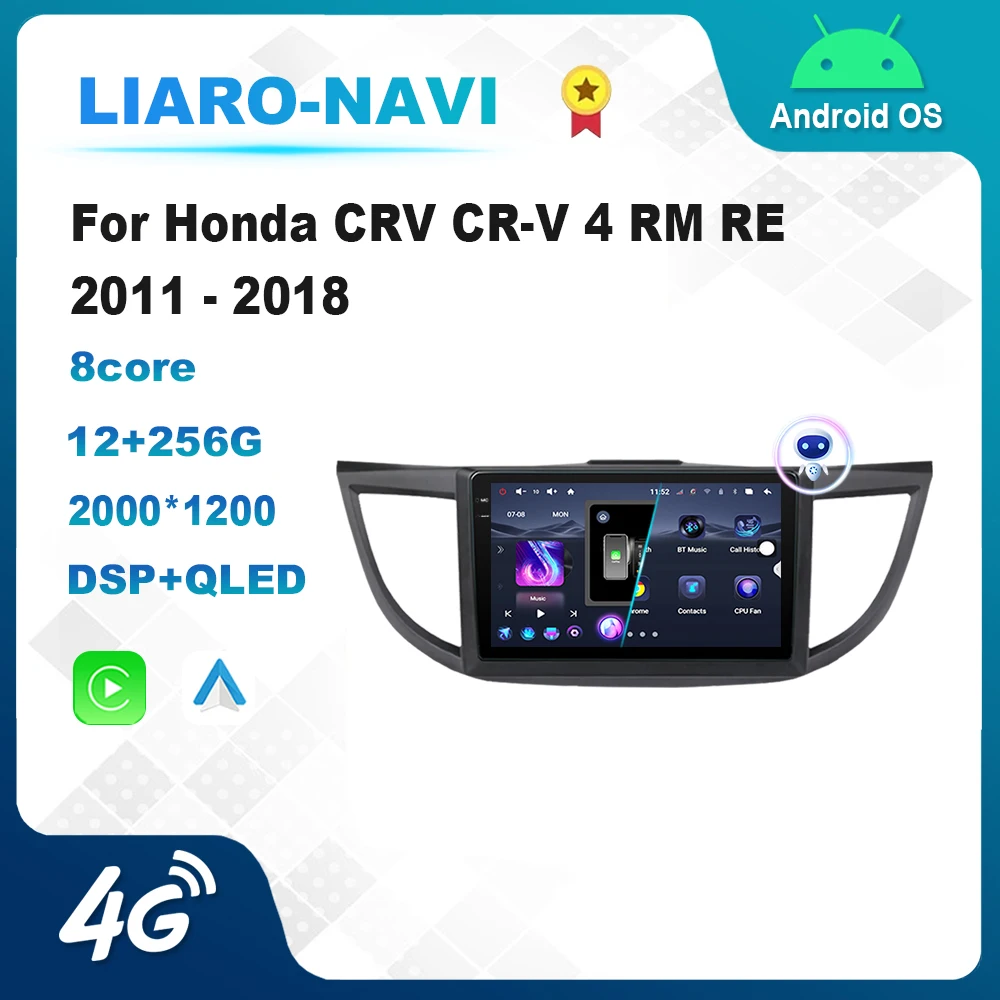 

10,1 ''вентилятор охлаждения для Honda CRV CR-V 4 RM RE 2011 - 2018 GPS BT навигация видео мультимедийный плеер Android автомобильный HD сенсорный экран