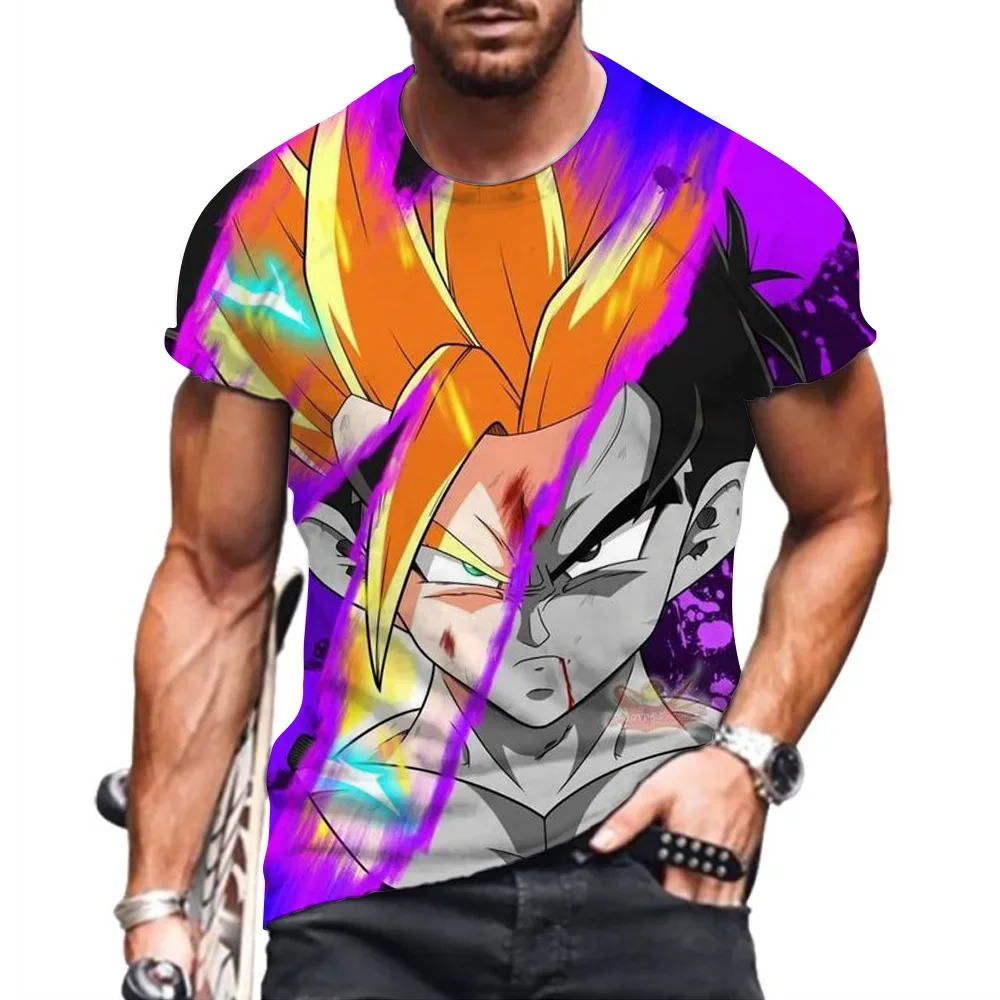 

Dragon Ball Z Y2k Clothing High Quality Goku Men's T-shirt T-shirts Anime Children's Tops Vegeta 100-5XL Super Saiya Hip Hop New