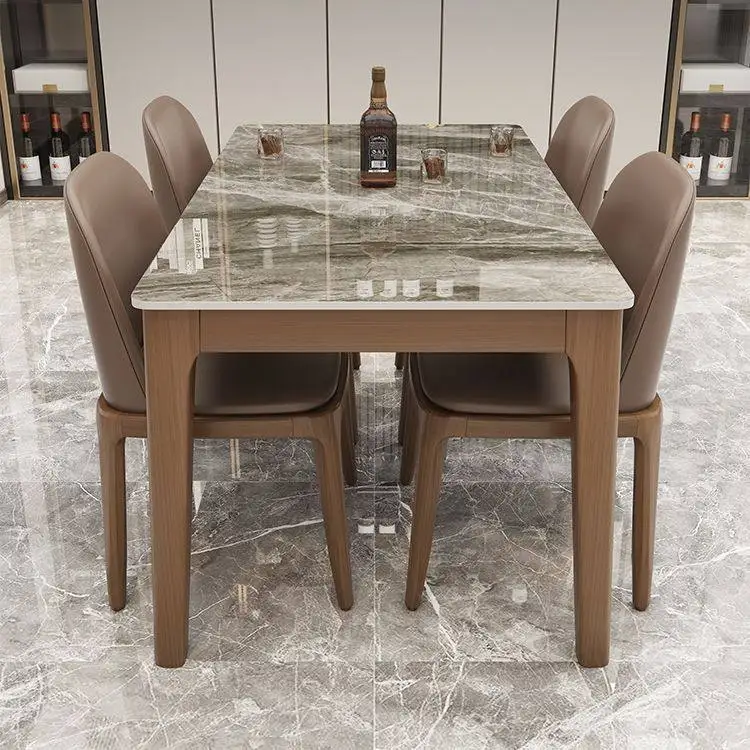 Kitchen Modern Seating Room Dining Tables Marble Solid Wood Restaurant Dining Tables Mesa Redonda Comedor Living Room Furniture
