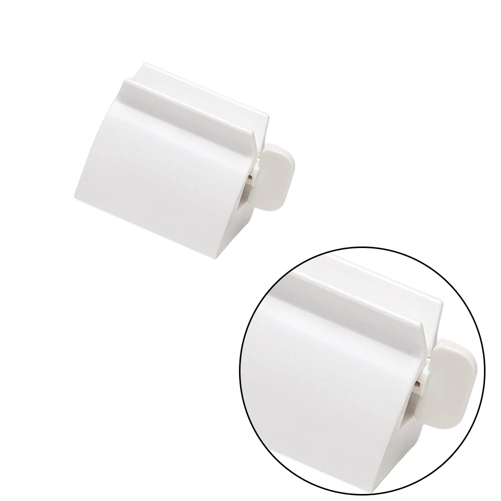

Toothpaste Squeezer White Rolling Extruder Stylish Dispenser Tool for All Tubes