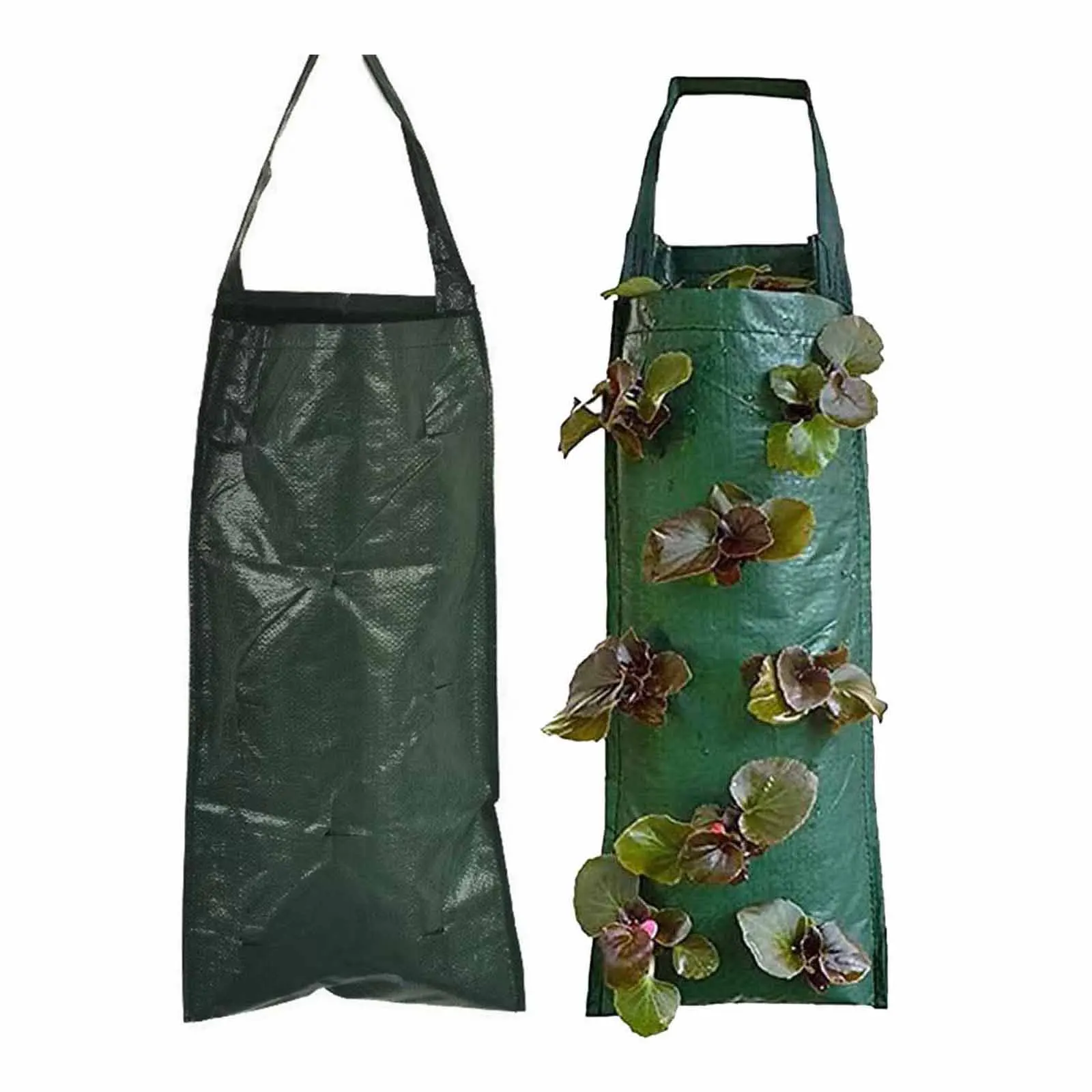 Hanging Planter Bag Vertical Garden Vegetable Planting Pots Strawberry Hanging Flower Pot Bag for Upside Down Tomatoes Balcony