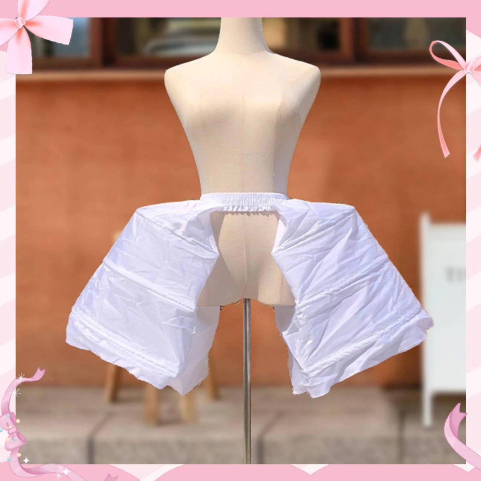 Pannier Structured Underskirt with Elastic Waistband Skirt Support Flared Pannier Petticoat Layered for Cosplayers, Cosplay