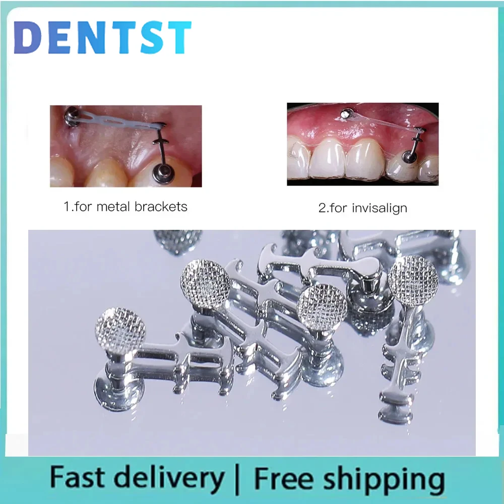 10PCS Dental Orthodontic Multi-hook Bondable Lingual Button Multi-Hook Monoblock Bondable Button Ortho Brackets  Dentistry Tool