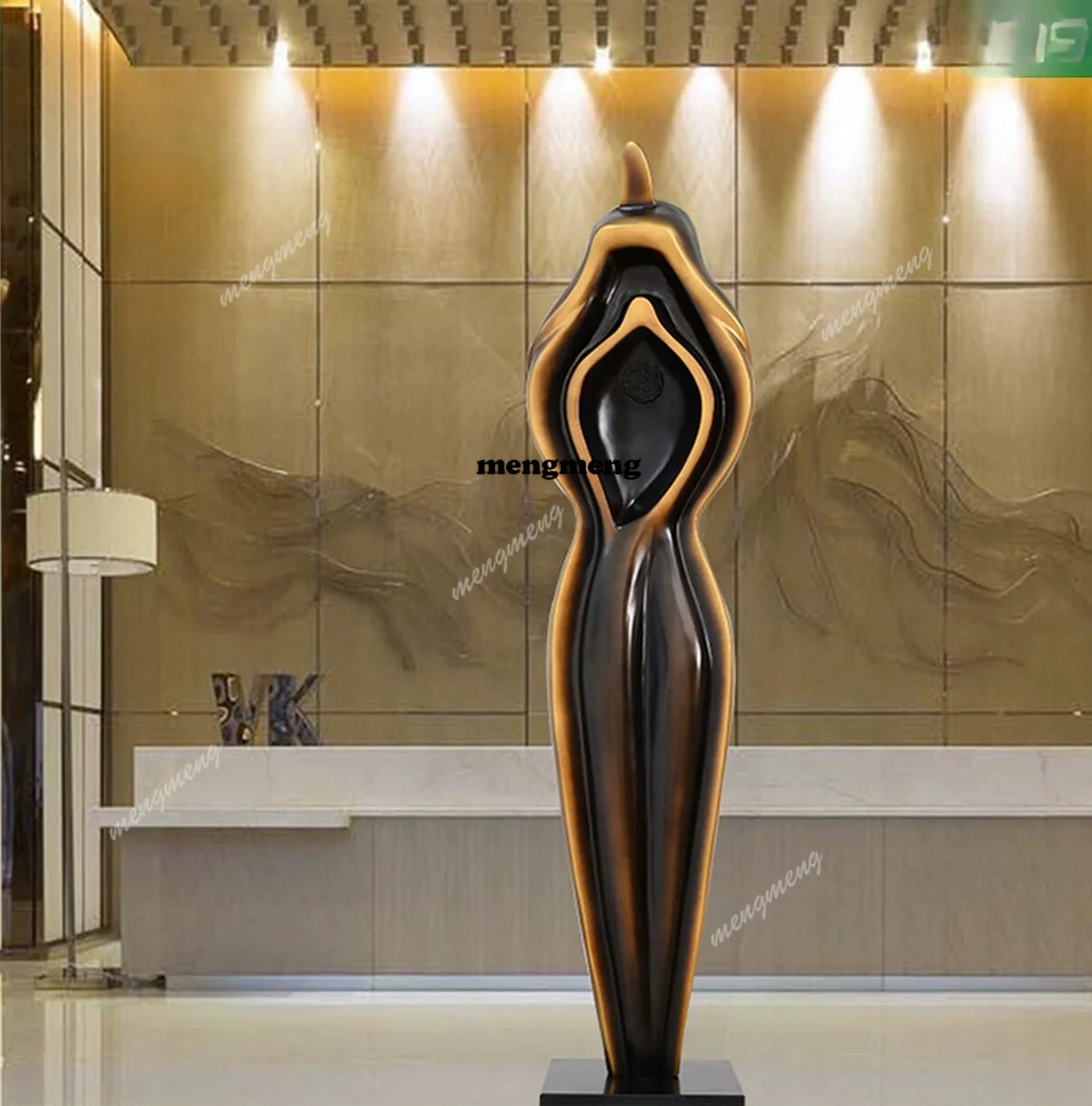 

Hotel lobby sculpture ornament sales office large hall floor-to-ceiling villa entrance abstract modern art craft jewelry