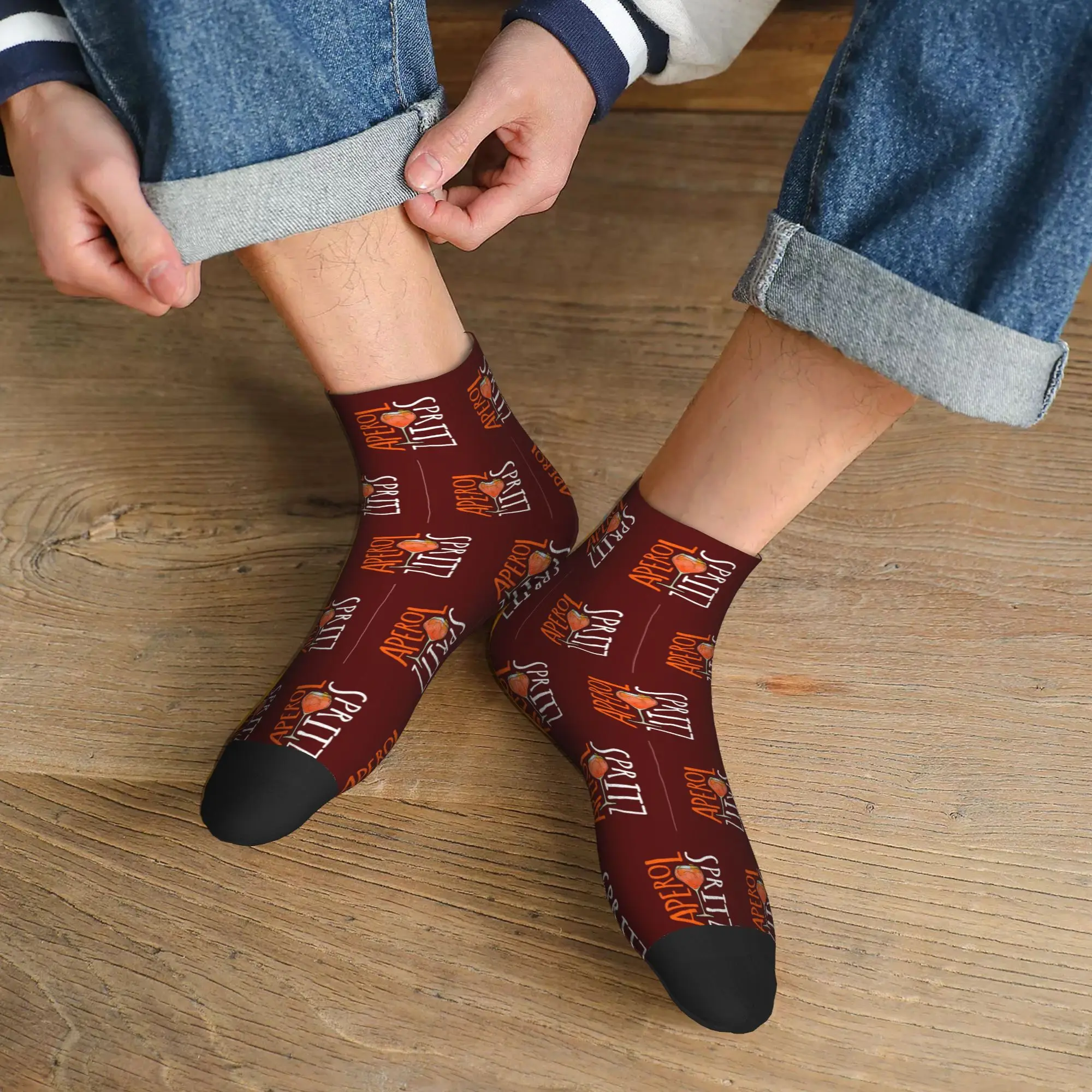 

All Seasons APEROL SPRITZ 3 Socks Harajuku Super Soft Crew Socks Casual Stockings for Men Women Christmas Gifts