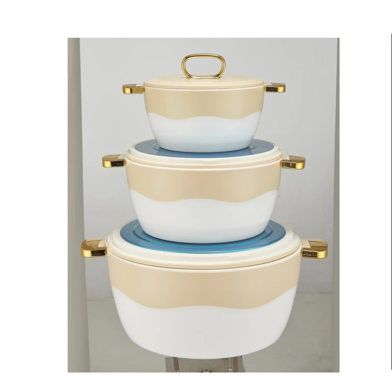 

Stainless steel insulation bucket fresh-keeping box large-capacity insulation pot kitchen tableware three-piece set