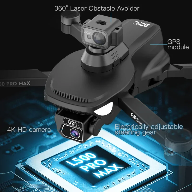 L500 PRO MAX Drone 4K Professional HD Dual Camera UAV 360° Obstacle Avoidance Brushless GPS 5G WIFI Drones FPV RC Quadcopter Toy