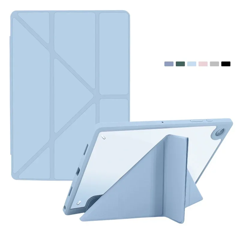 

Чехол для планшета Samsung Tab S10 S8 S9 Plus S7 S7FE A9 A8 A7 Lite, жесткий, прозрачный, противоударный, кожаный, прозрачный