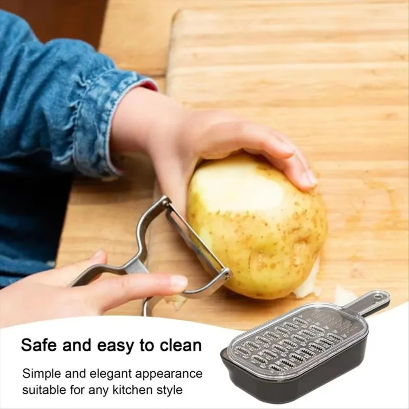

2025 Multipurpose Kitchen Grater for Vegetables - Non-Slip Base, Dual Grinding Sides, Dishwasher Safe,Stainless Steel