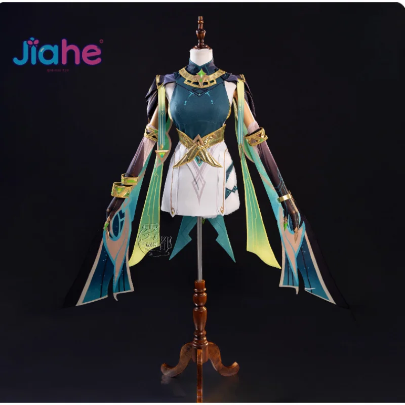 Нефер Косплей Костюм Игра Genshin Impact Хэллоуин Карнавал женское новое платье Реквизит Аксессуары Парик Милый комплект униформы S-XXL