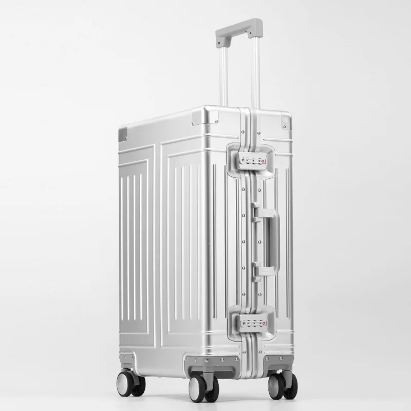 All-Aluminum Magnesium Alloy Trolley Luggage Men's and Women's Universal Wheel Password Suitcase 20-Inch 28-Box Luggage Har